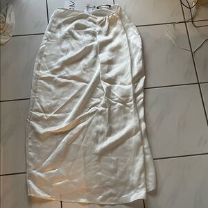 Zara White Midi Skirt